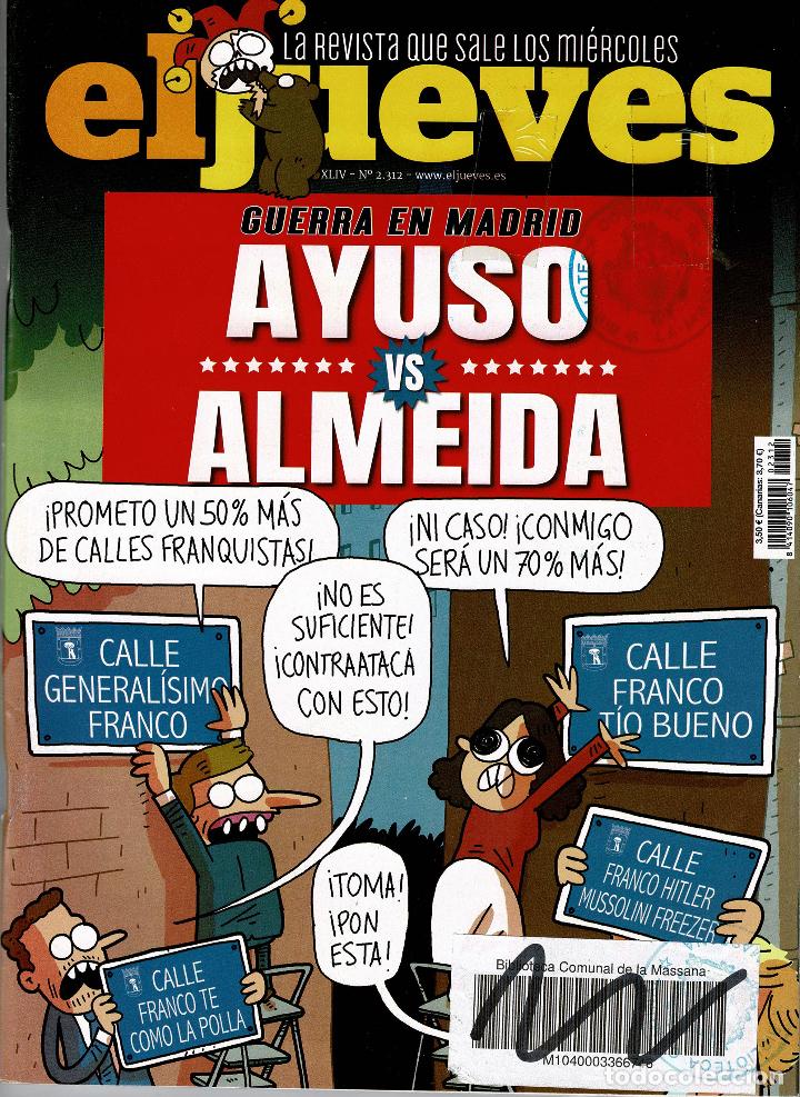 C&oacute;mics: Revista El Jueves n&ordm; 2312. ediciones RBA. (procede biblioteca)