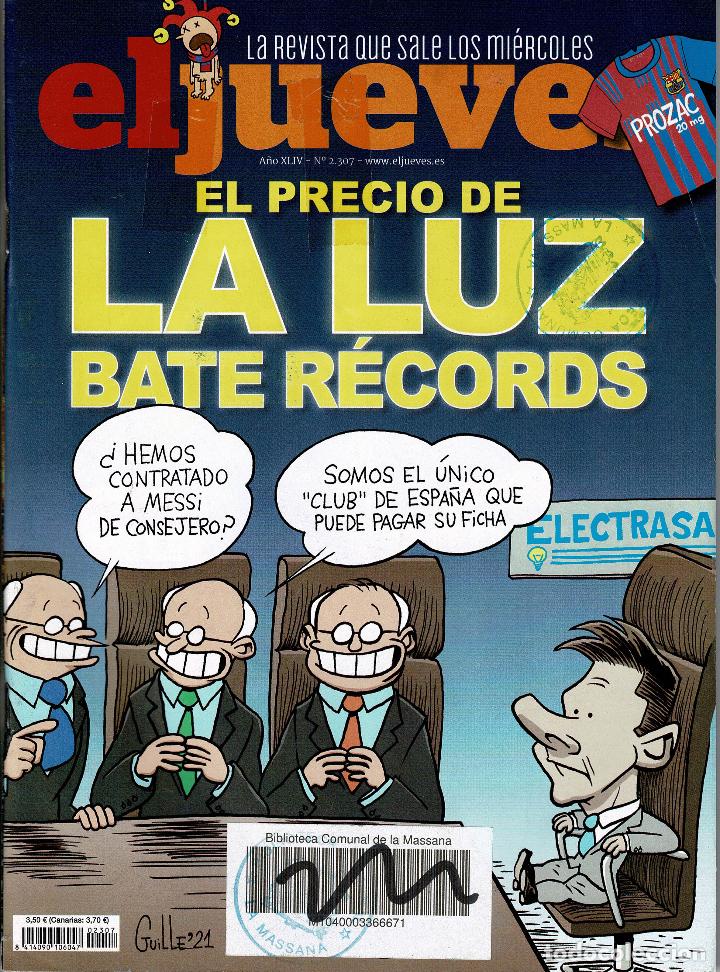 C&oacute;mics: Revista El Jueves n&ordm; 2307. ediciones RBA. (procede biblioteca)