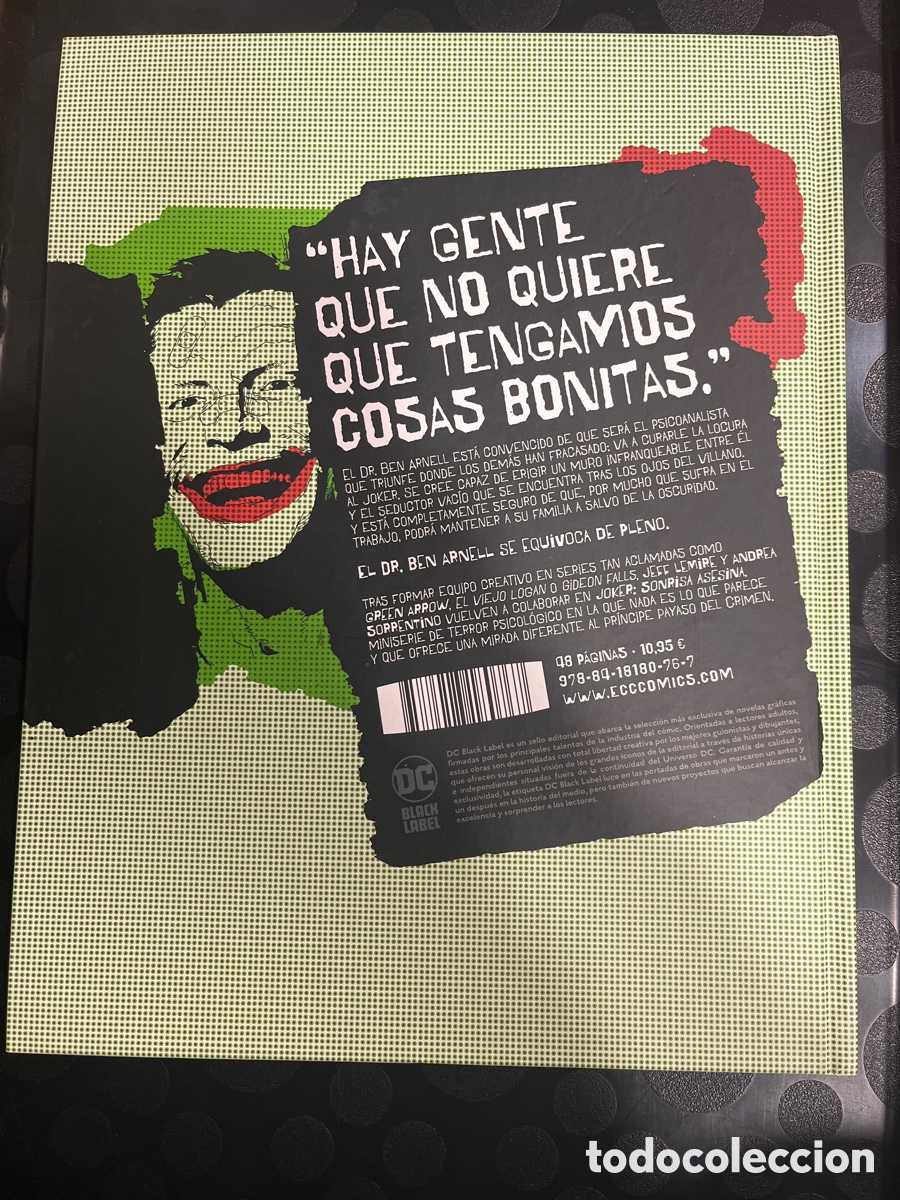C&oacute;mics: JOKER : SONRISA ASESINA VOL.1 LIBRO UNO DC BLACK LABEL ECC ( 2020 ) - Foto 2