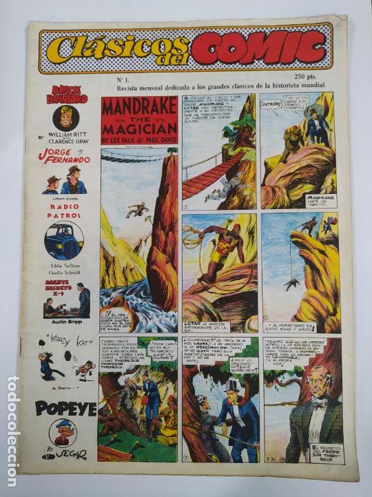 Comics : CL&Aacute;SICOS DEL COMIC N&ordm; 1. Revista Mensual Dedicada a Los Cl&aacute;sicos de la Historieta Mundial. TDKC20