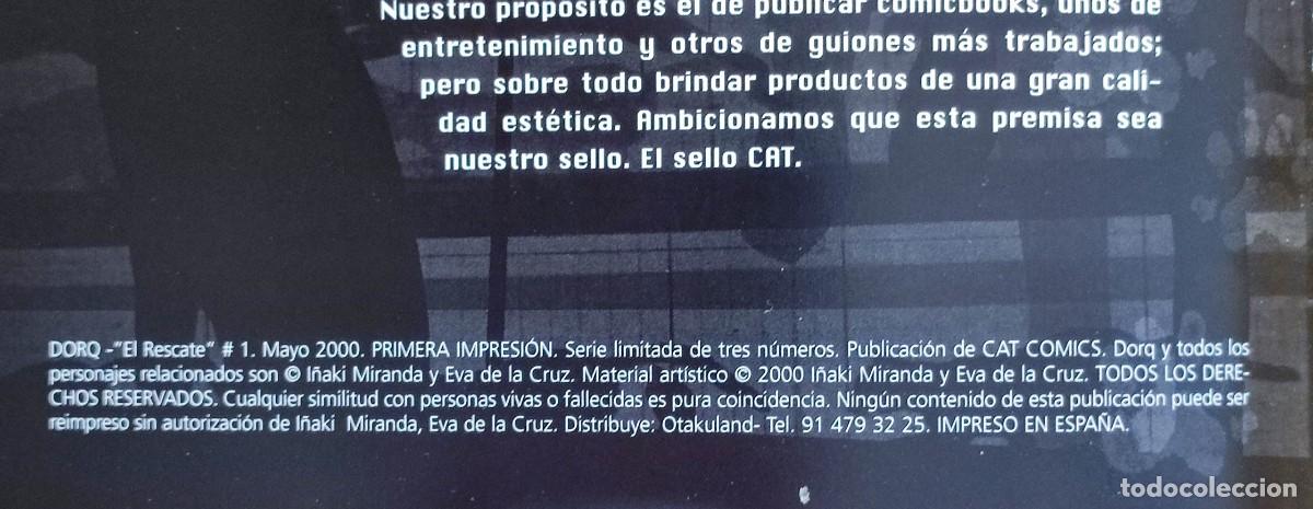 C&oacute;mics: DORQ N&ordm; 1 DE 3 - EDITORIAL CAT COMICS 2000. - Foto 7