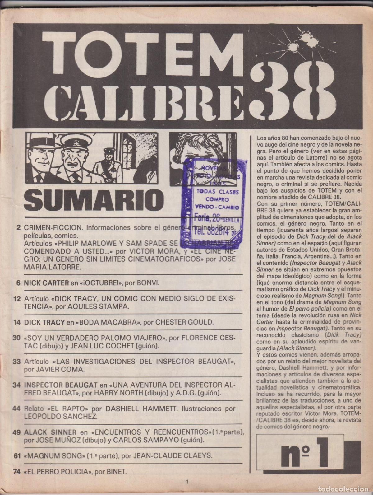 C&oacute;mics: Totem Calibre 38 n&ordm; 1. - Foto 1