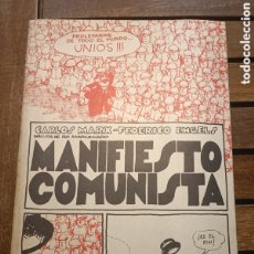 Cómics: MANIFIESTO COMUNISTA CARLOS MARX FEDERICO ENGELS DIBUJOS DE RO MERCENARO. C.1975 COMIC