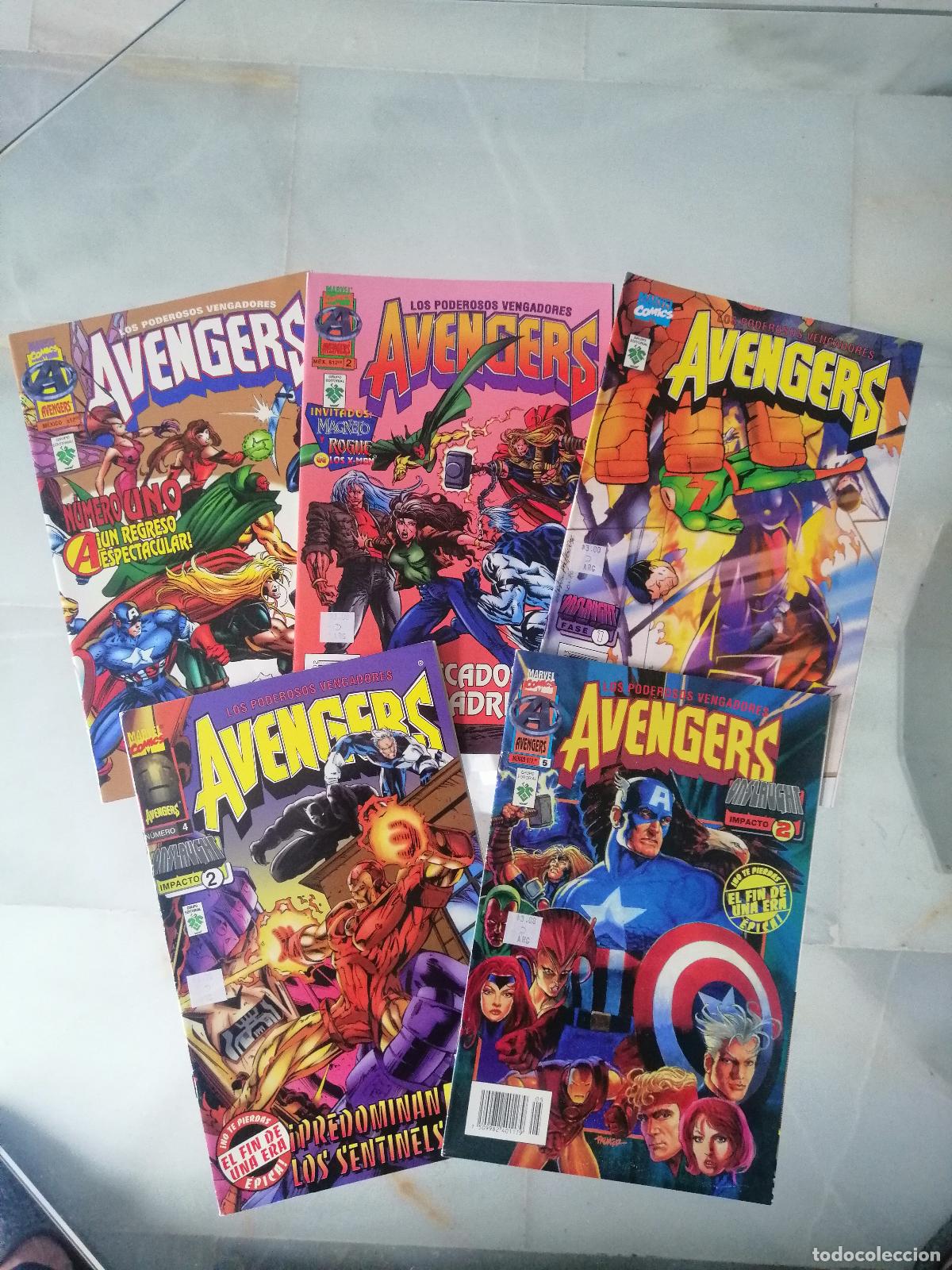 C&oacute;mics: LOS PODEROSOS VENGADORES - AVENGERS - DEL 1 AL 5 - VID 1999 EXCELENTE ESTADO - Foto 1