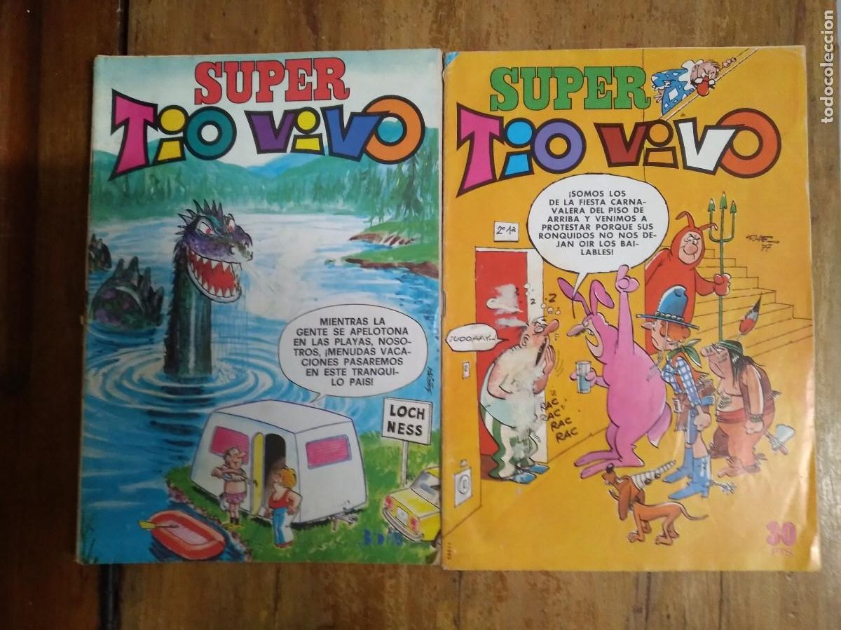 C&oacute;mics: 2 Antiguos C&oacute;mics Super T&iacute;o Vivo. Numero 63 con portada , el otro sin contraportada.