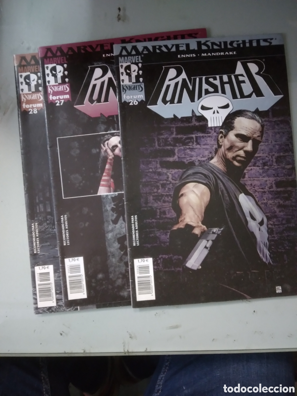 C&oacute;mics: Marvel, knights,Punisher, Forum, 26,27,28, Grapa 1E - Foto 1