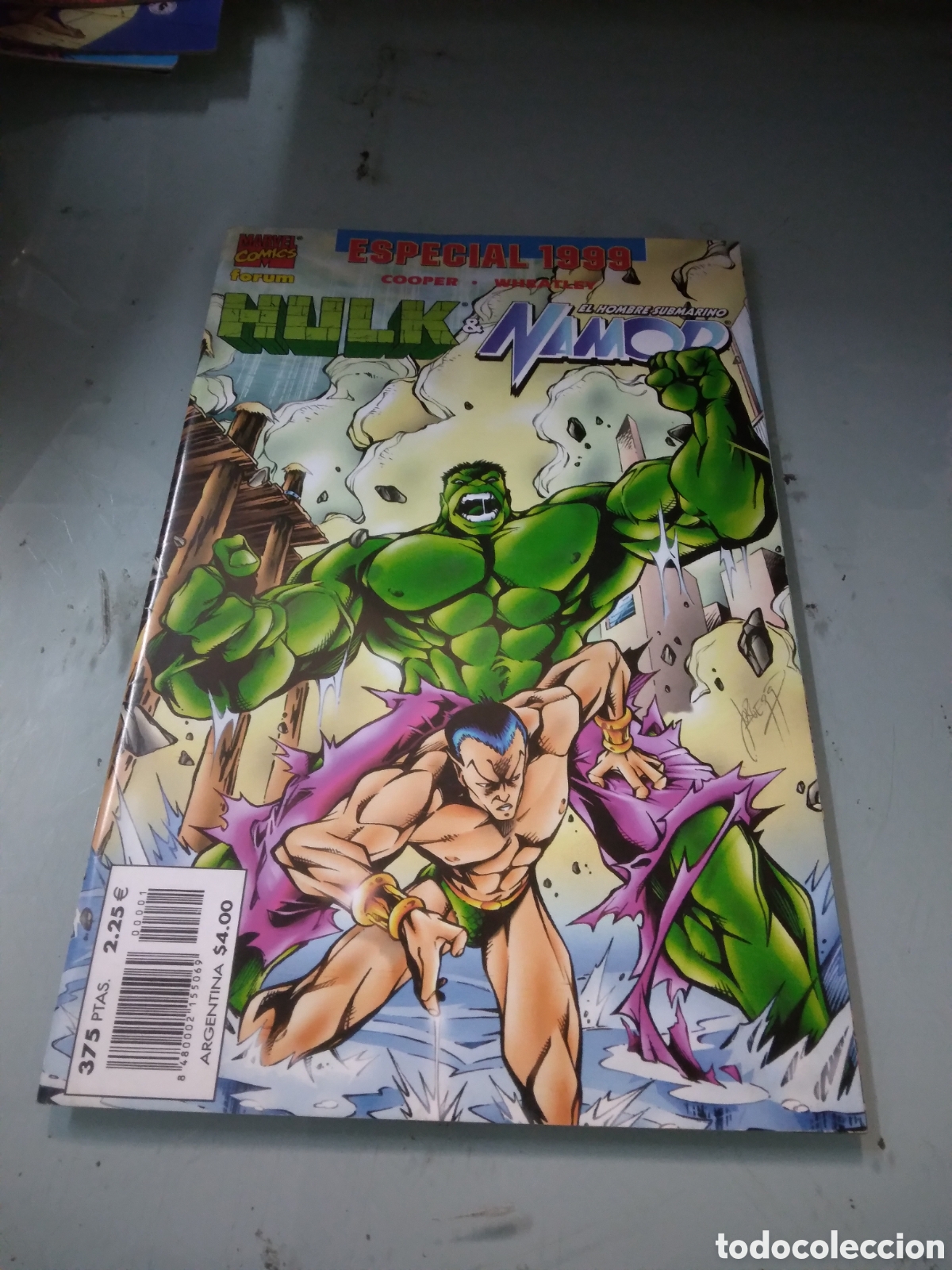 C&oacute;mics: MARVEL COMICS FORUM, Especial 1999, Hulk VS Namor, Grapa 1F - Foto 1