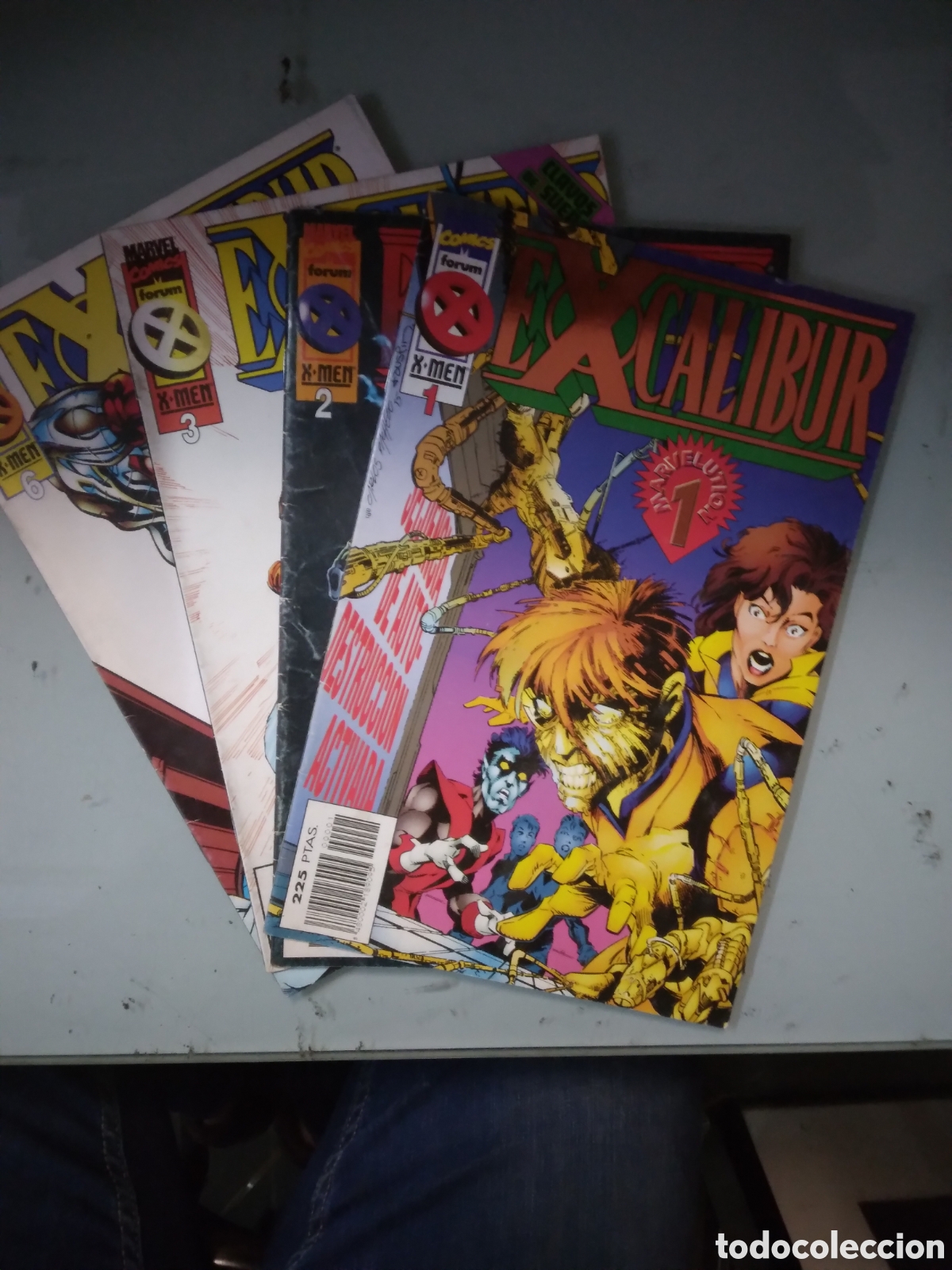 C&oacute;mics: Marvel Comics Forum, Excalibur,X Men, 1.2.3.y 6, Grapa 1F - Foto 1