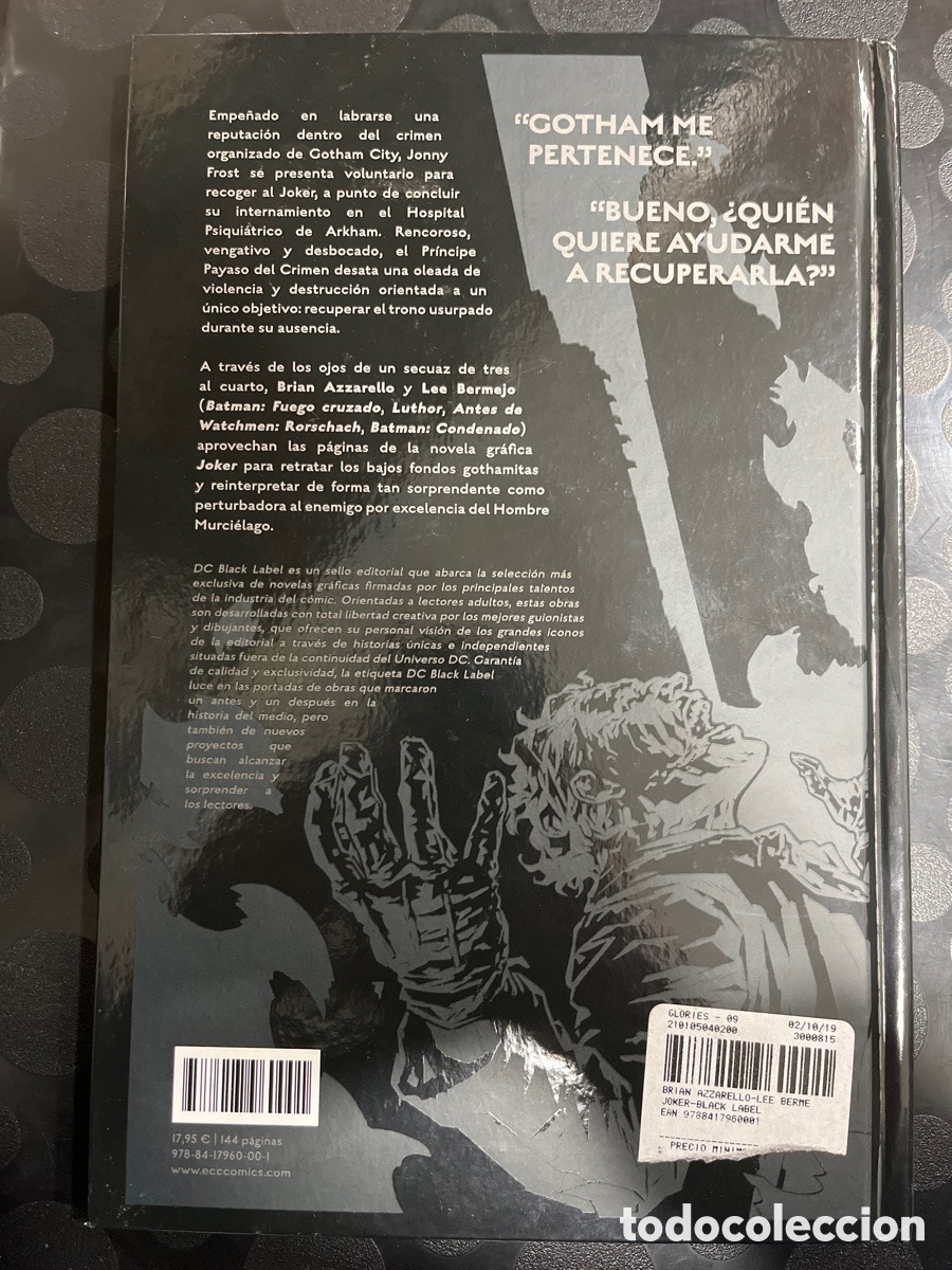 C&oacute;mics: JOKER de BRIAN AZZARELLO DC BLACK LABEL ECC ( 2019 ) - Foto 2