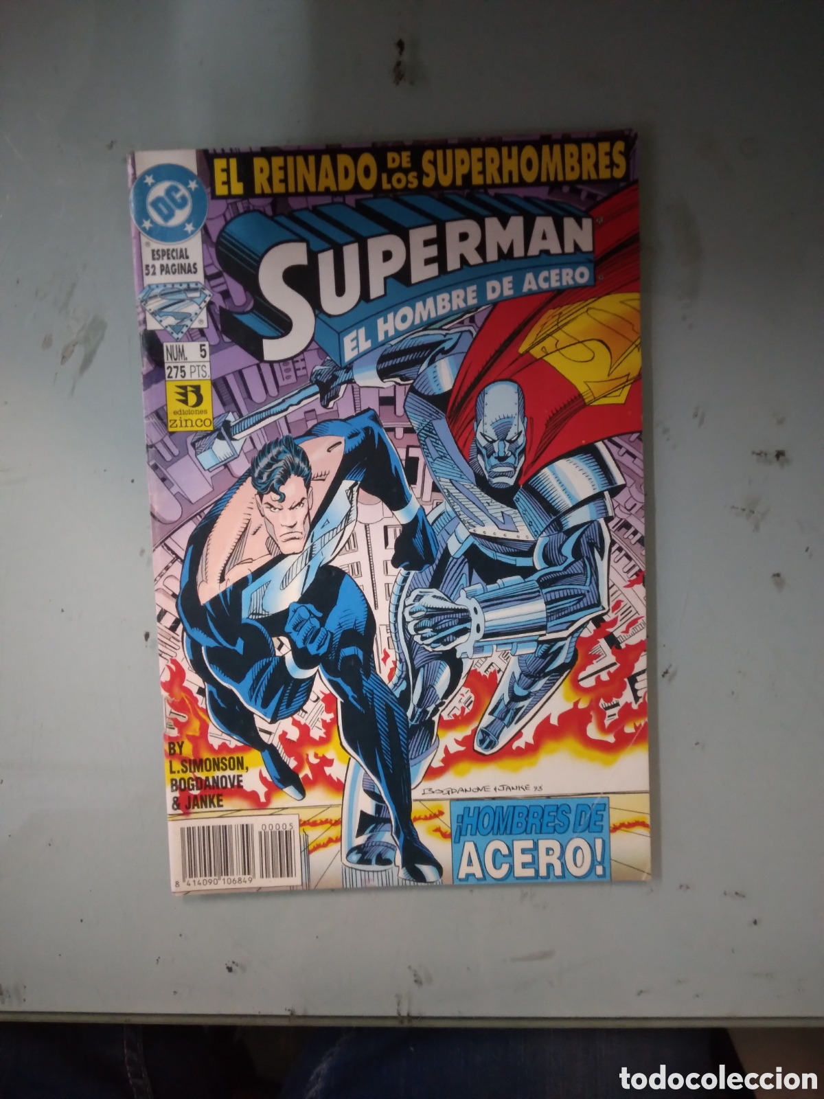 C&oacute;mics: DC, zinco, Superman, 5, Grapa 2C - Foto 1