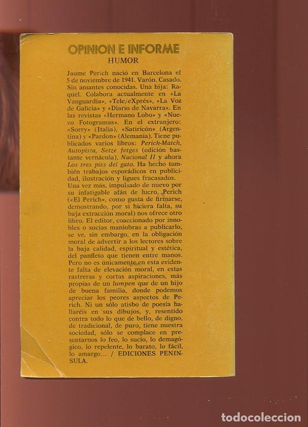 C&oacute;mics: Perich. los tres pies del gato. ed. pen&iacute;nsula 1973. 1&ordf; edici&oacute;n. - Foto 2