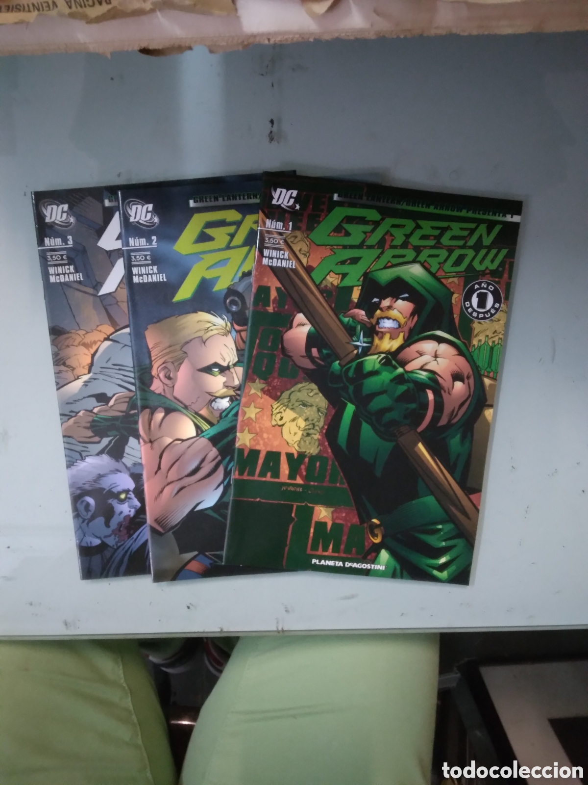 C&oacute;mics: DC, Agostini, Green Lanterm, Green Arrow, 1.2.3.Grapa 2D - Foto 1