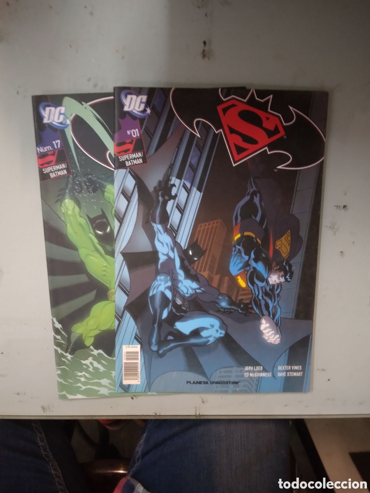 C&oacute;mics: DC, Agostini,.Jeph Loeb, Superman/Batman 01 y 17, Grapa 2E - Foto 1