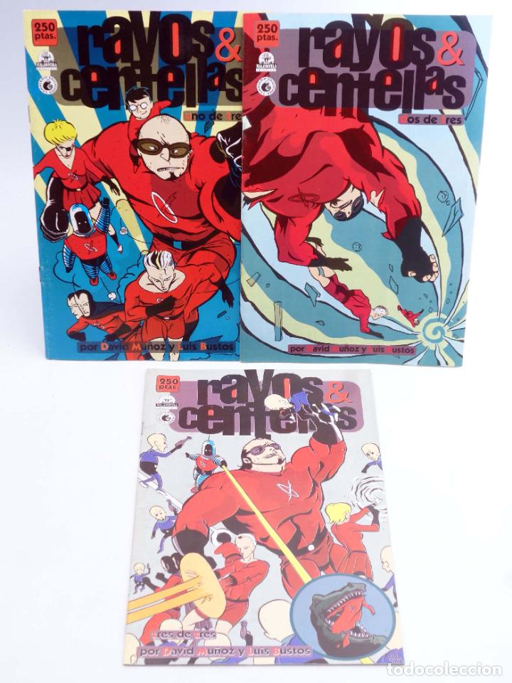 C&oacute;mics: RAYOS Y CENTELLAS 1 A 3. COMPLETA (David Mu&ntilde;oz / Luis Bustos) Camale&oacute;n, 1996. OFRT - Foto 1