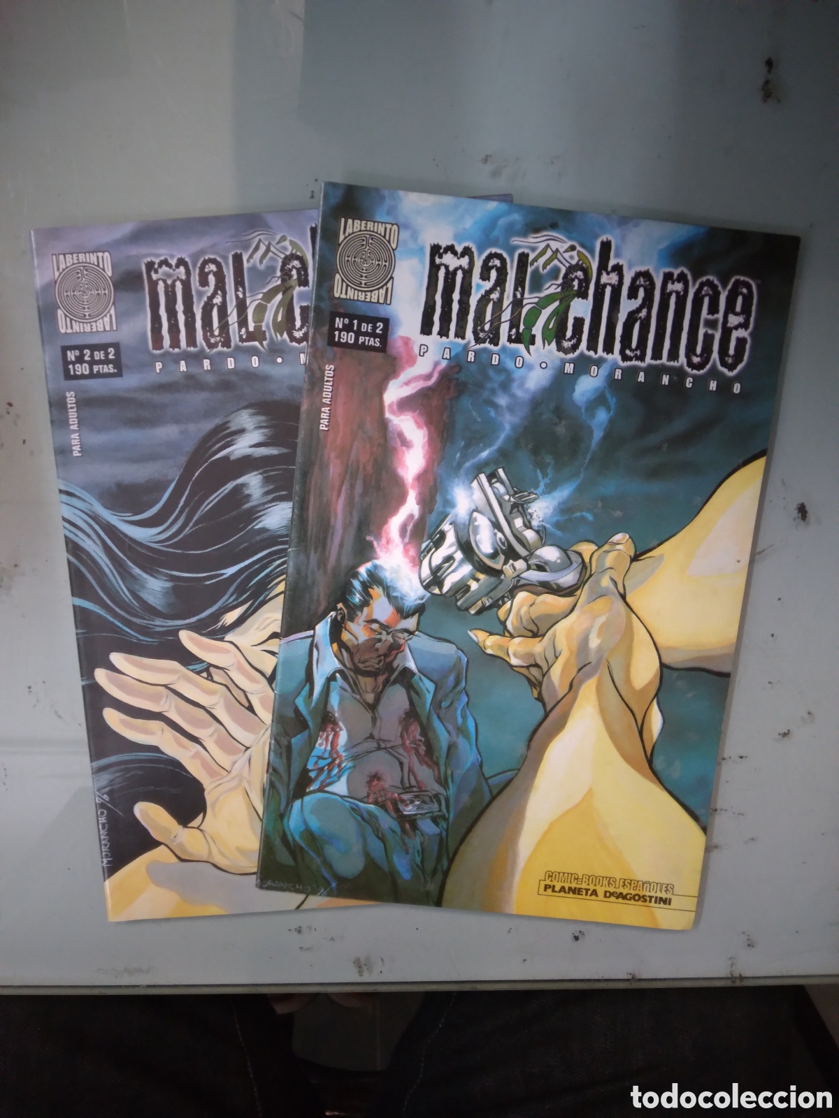 C&oacute;mics: Laberinto, Agostini, Mal Chance, 1 y 2, Grapa 2F - Foto 1