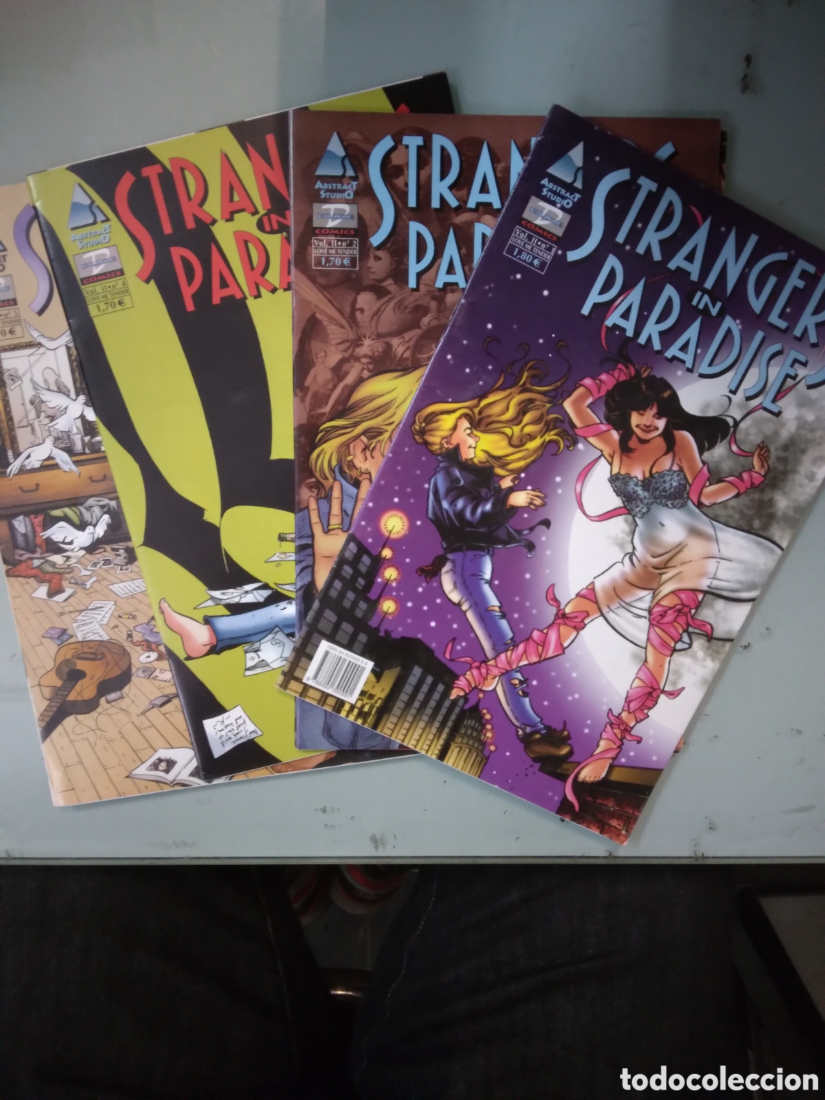 Comics: Abstract Studio, Dude comics, Strangers in paradise,vol II, 1.2,4 y5, Grapa 2F
