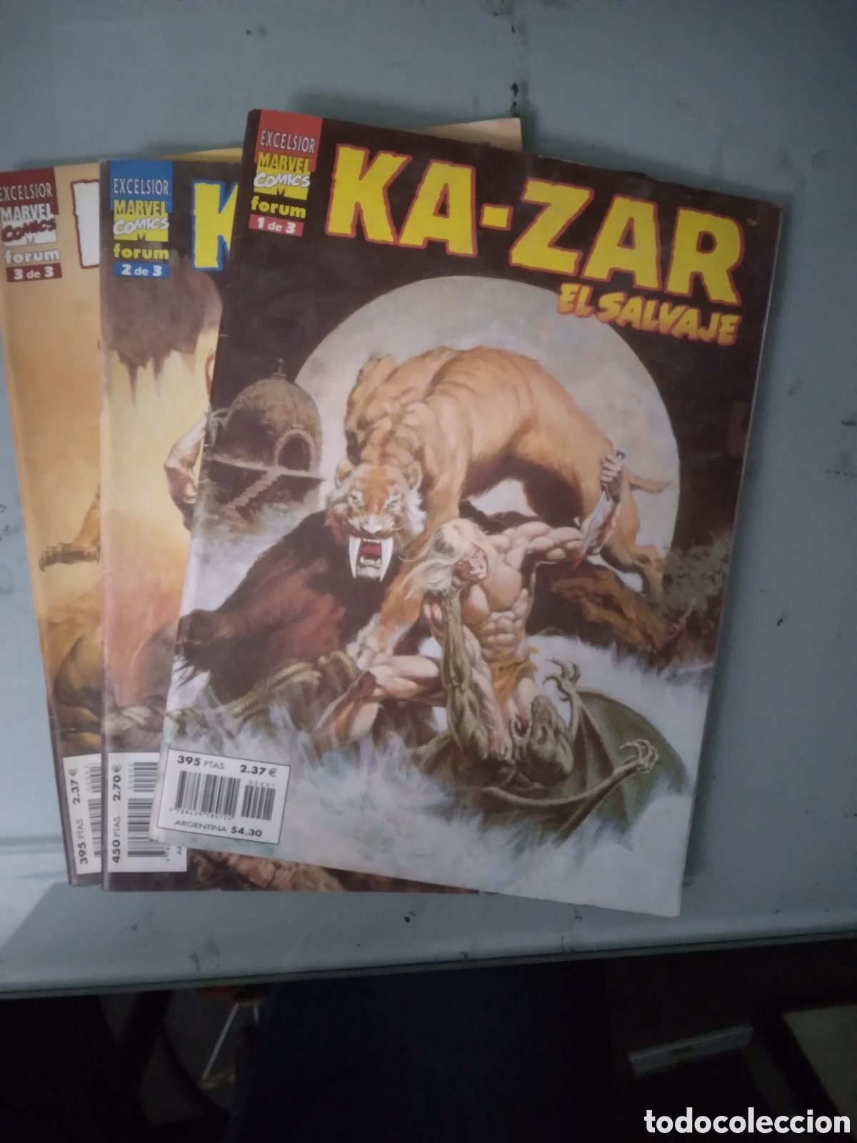 C&oacute;mics: Kazar el salvaje, Excelsior,Marvel comics FORUM, 1 al 3, Grapa 2H - Foto 1