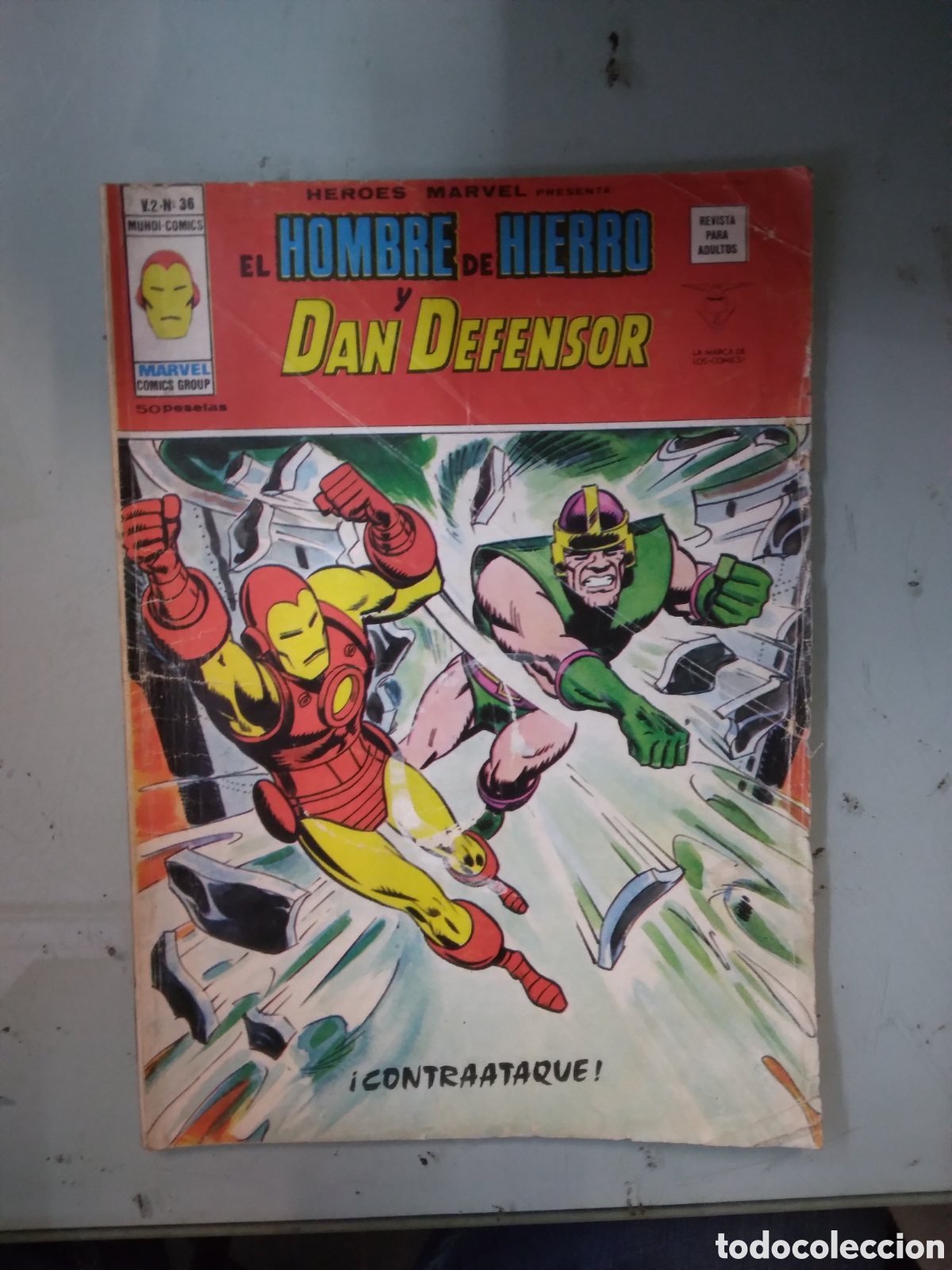 C&oacute;mics: El hombre de hierro y Dan Defensor, Mundi Comics, Vertice, vol 2, numero 36 - Foto 1