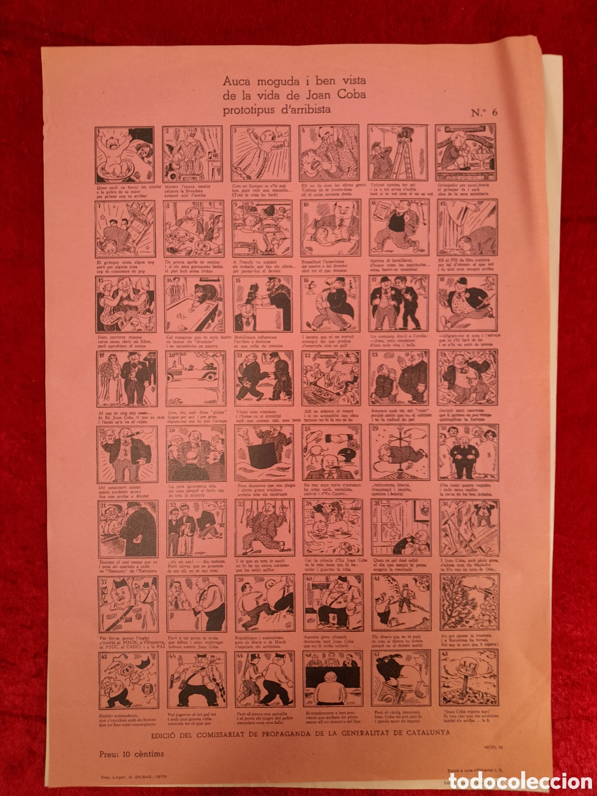 C&oacute;mics: CONJUNTO DE VI&Ntilde;ETAS. AUQUES CATALANES. 1936 - 1937. - Foto 3