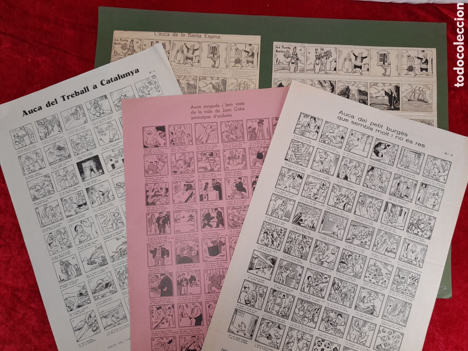 C&oacute;mics: CONJUNTO DE VI&Ntilde;ETAS. AUQUES CATALANES. 1936 - 1937. - Foto 1