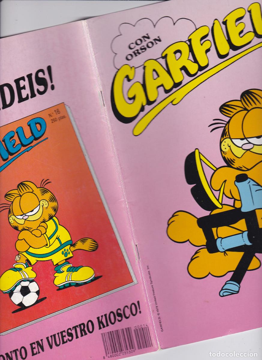 C&oacute;mics: GARFIELD - N&ordm; 15 - CON ORSON - EDICIONES JUNIOR - CONSERVA EL P&Oacute;STER - Foto 4
