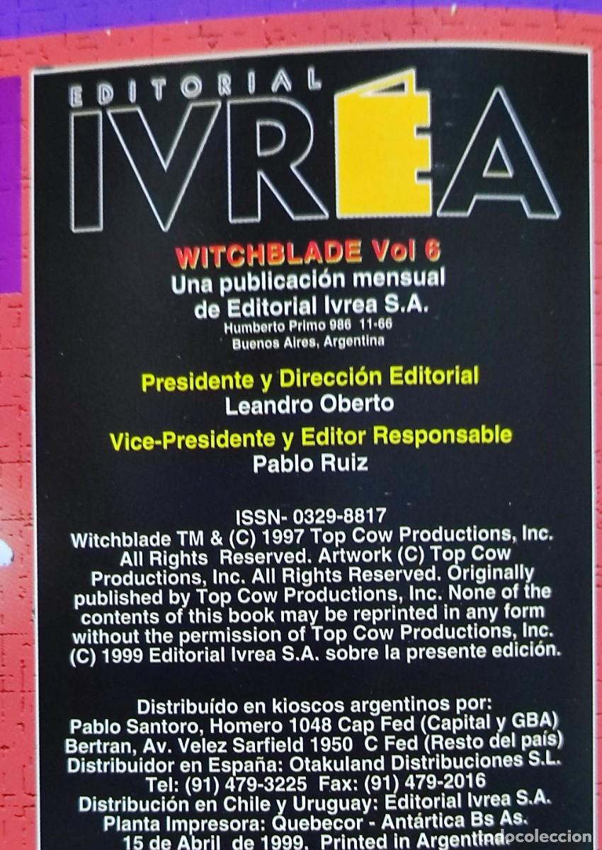 C&oacute;mics: WITCHBLADE VOL. 6 - 1997 EDITORIAL IVREA - Foto 8