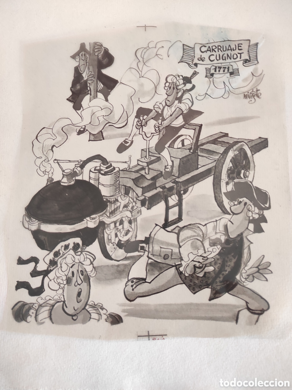 C&oacute;mics: FOTOLITO MINGOTE CARRUAJE DE CUGNOT 1771. - Foto 1