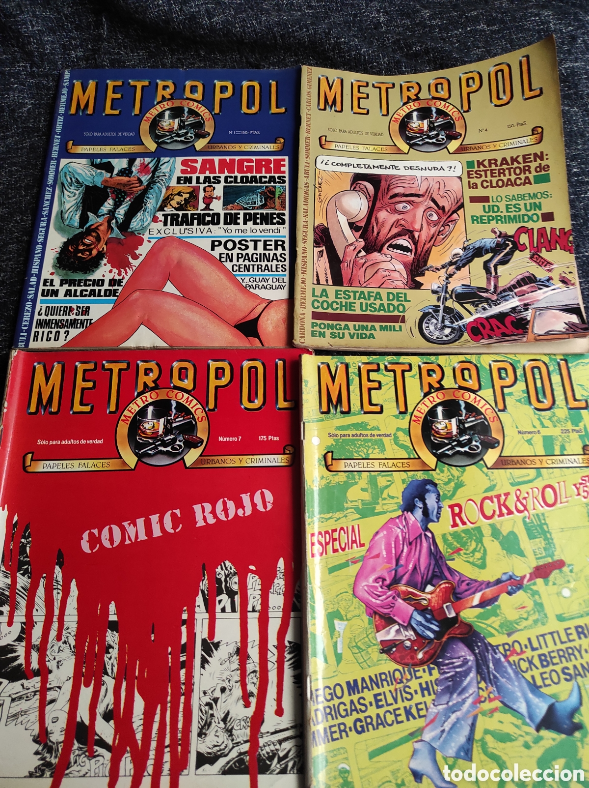 Fumetti: METROPOL- LOTE 4 EJEMPLATRES -ED. EDICIONES METROPOL A&Ntilde;OS 80 N&ordm; 1, 4, 6, 7