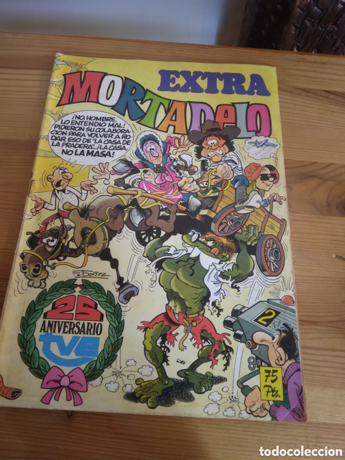 Comics: Extra Mortadelo, 25 anivwrsario TVE,75 pesetas