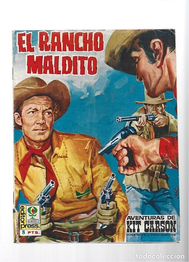 C&oacute;mics: El racho maldito, aventuras de Kit Carson, 1968, cine-novela, Editorpress - Foto 1