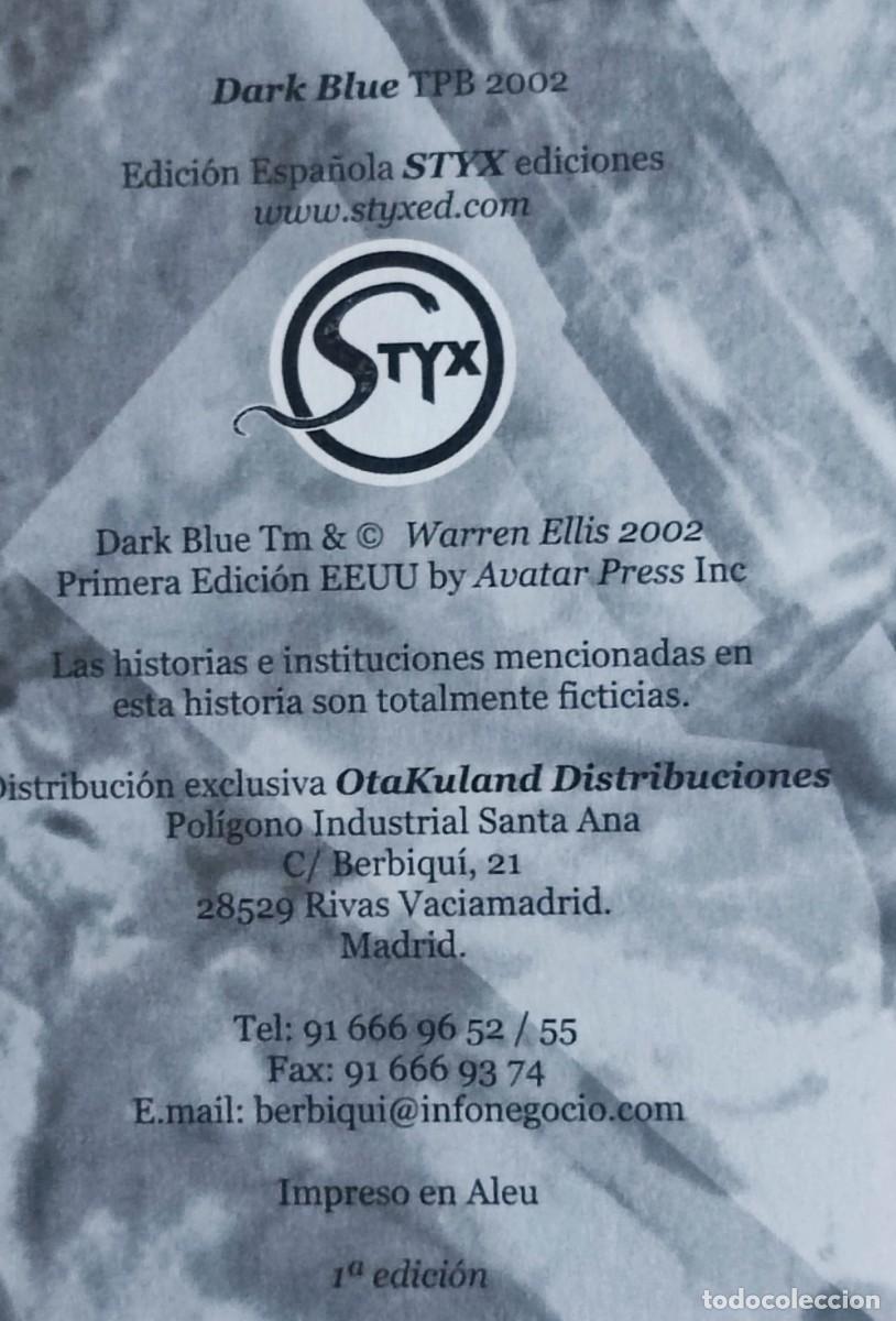 C&oacute;mics: DARK BLUE N&ordm; 2 / WARREN ELLIS - 2002 EDITORIAL STYX. - Foto 7