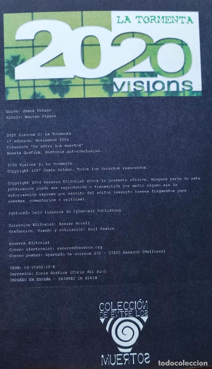 C&oacute;mics: 2020 VISIONS / LA TORMENTA - RECERCA EDITORIAL 2004. - Foto 4