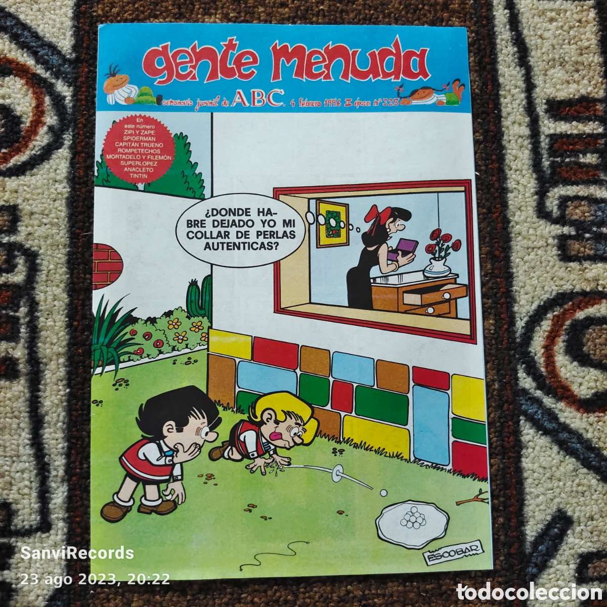 GENTE MENUDA, SEMANARIO JUVENIL DE ABC N&deg; 325