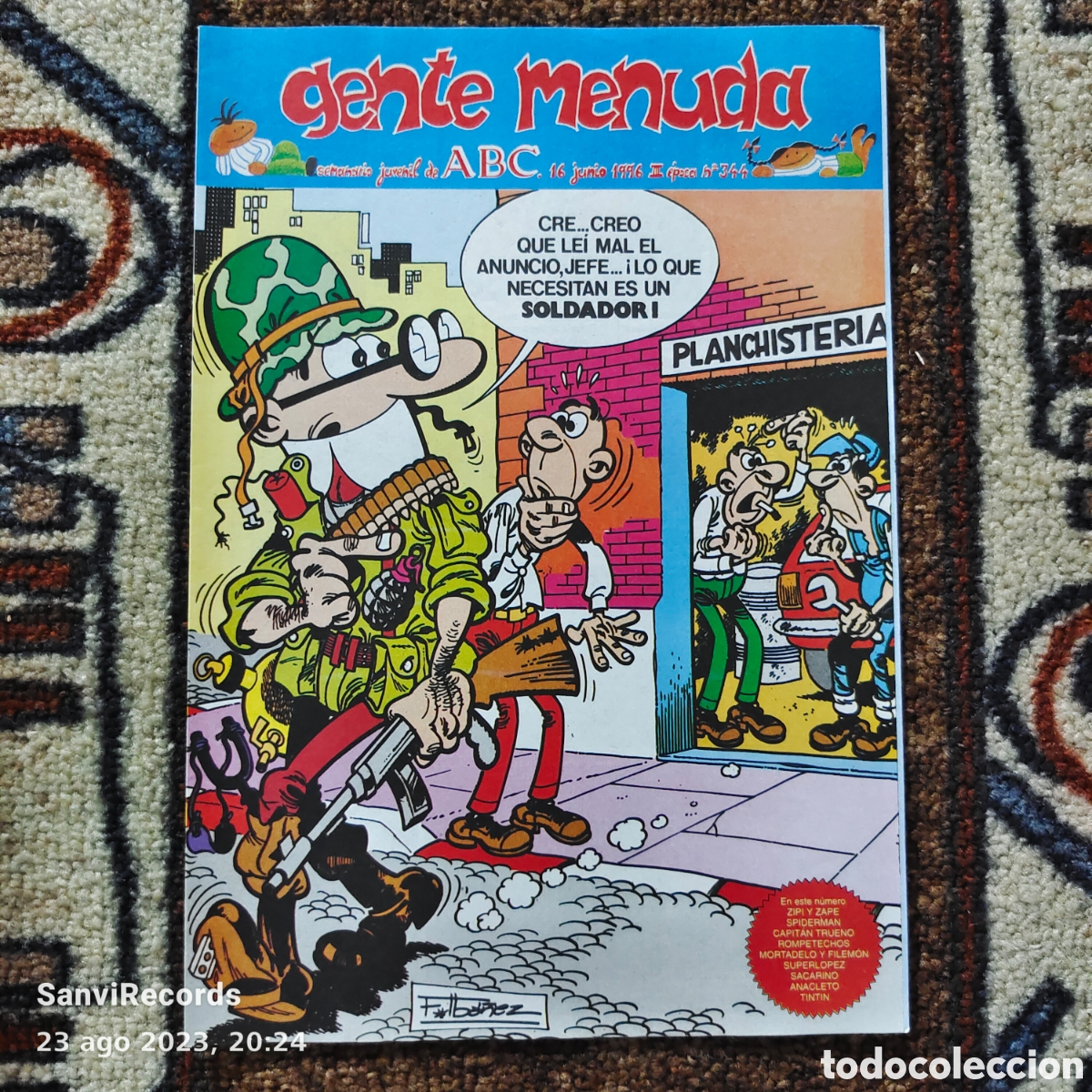 GENTE MENUDA, SEMANARIO JUVENIL DE ABC N&deg; 344