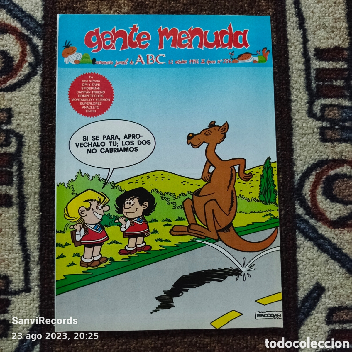 Fumetti: GENTE MENUDA, SEMANARIO JUVENIL DE ABC N&deg; 356