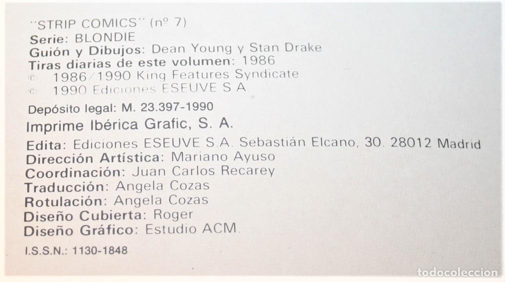 C&oacute;mics: BLONDIE - YOUNG Y DRAKE - STRIP COMICS N&ordm; 7 - ED. ESEUVE 1990 - Foto 3