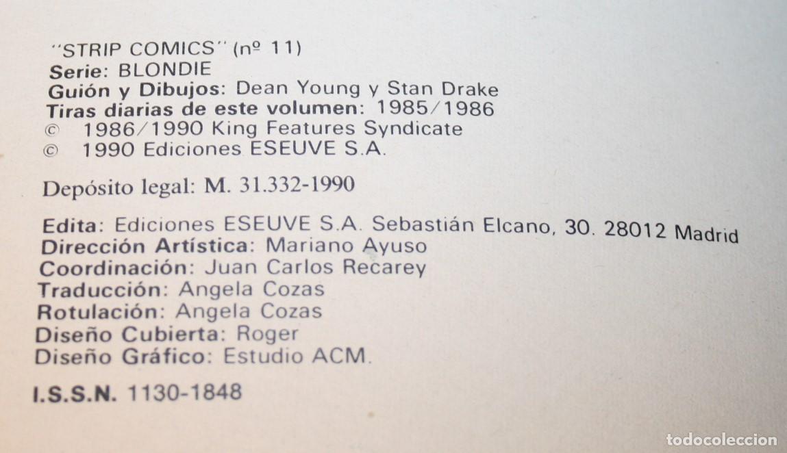 C&oacute;mics: BLONDIE - YOUNG Y DRAKE - STRIP COMICS N&ordm; 11 - ED. ESEUVE 1990 - Foto 3