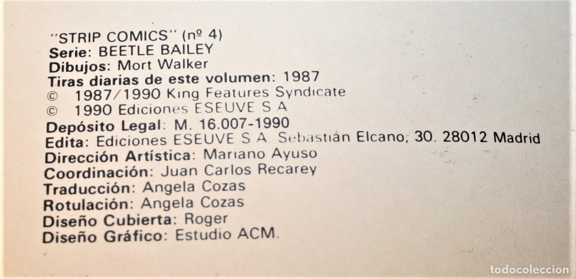 C&oacute;mics: BEETLE BAILEY - MORT WALKER - STRIP COMICS N&ordm; 4 - ED. ESEUVE 1990 - Foto 3