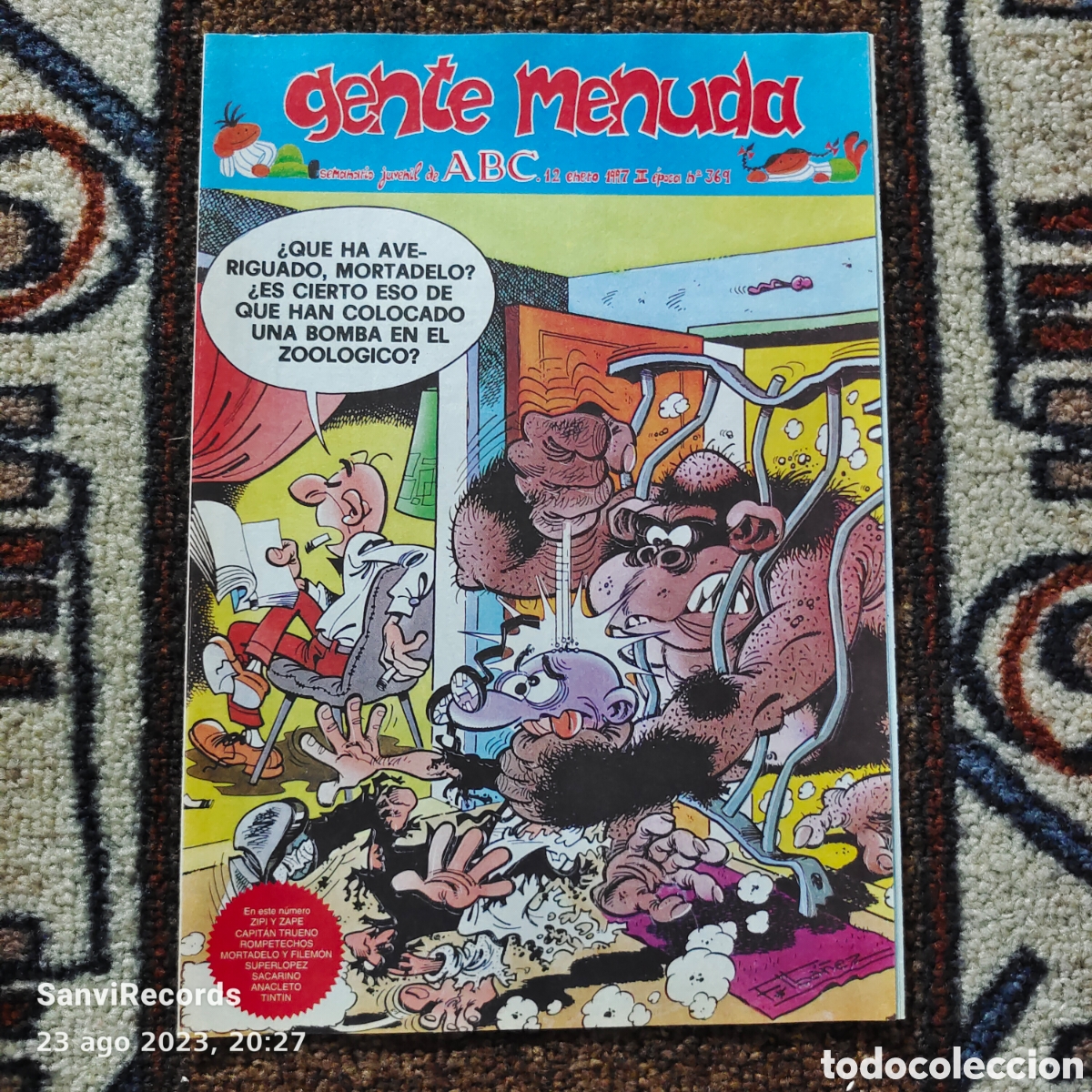 Fumetti: GENTE MENUDA, SEMANARIO JUVENIL DE ABC N&deg; 369