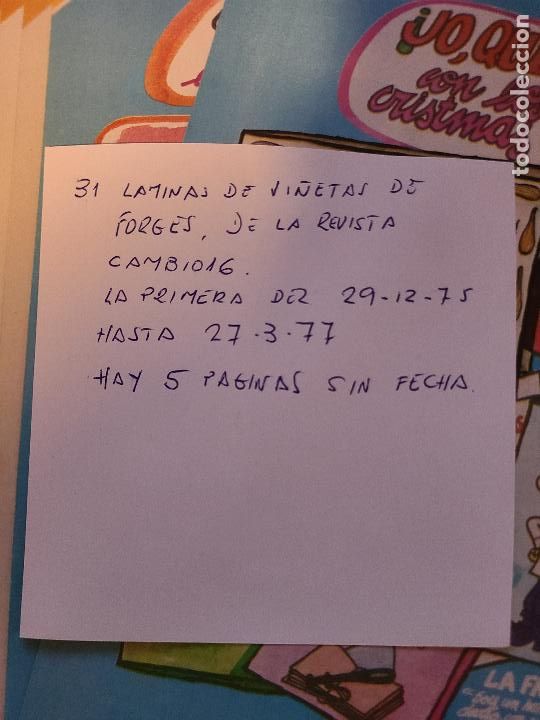 C&oacute;mics: FORGES - 31 LAMINAS DE VI&Ntilde;ETAS DE FORGES - Foto 1