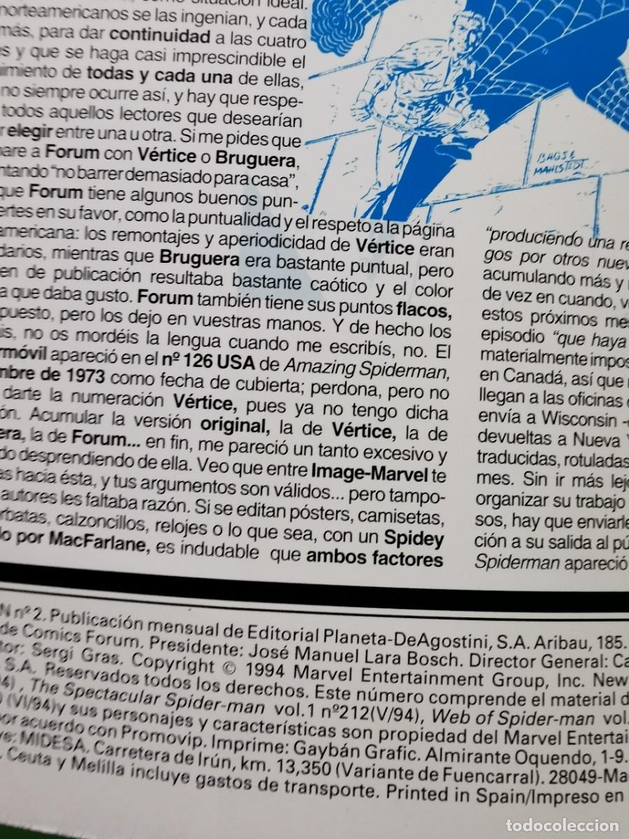 C&oacute;mics: SPIDERMAN VOLUMEN 2 FORUM NUMERO 2 MARVEL - Foto 3