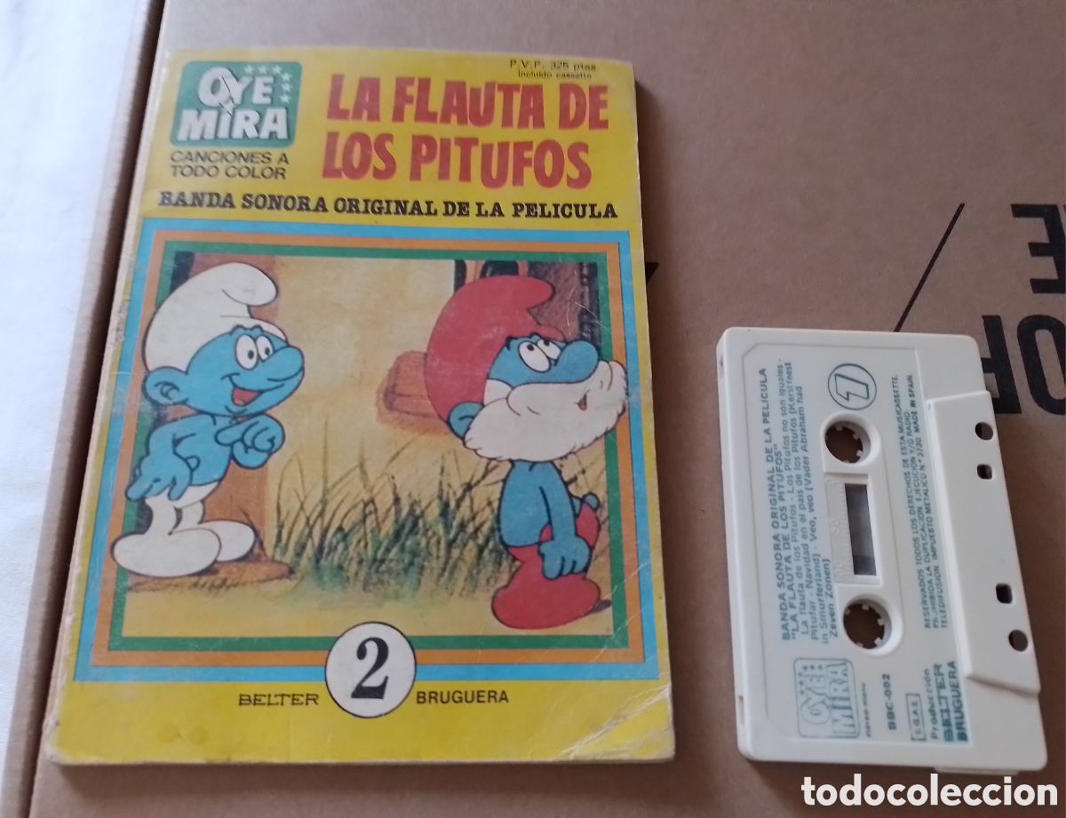 C&oacute;mics: Oye y mira, La flauta de los pitufos. Con casette - Foto 1