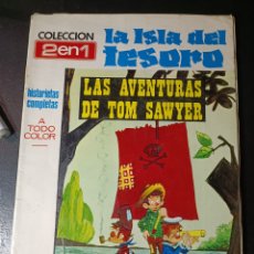 Cómics: LA ISLA DEL TESORO Y LAS AVENTURAS DE TOM SAWYER. COLECCION 2 EN 1. ED. PLAN, 1969