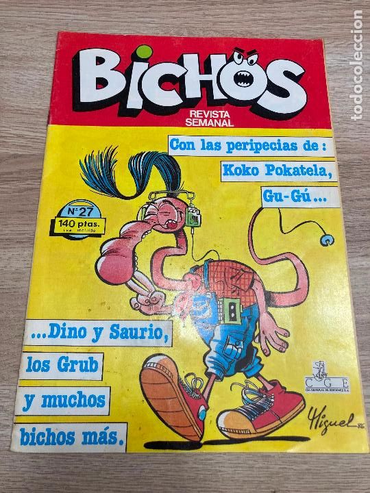 C&oacute;mics: BICHOS N&ordm; 27. GU-GU VAZQUEZ. CGE 1987 - Foto 1