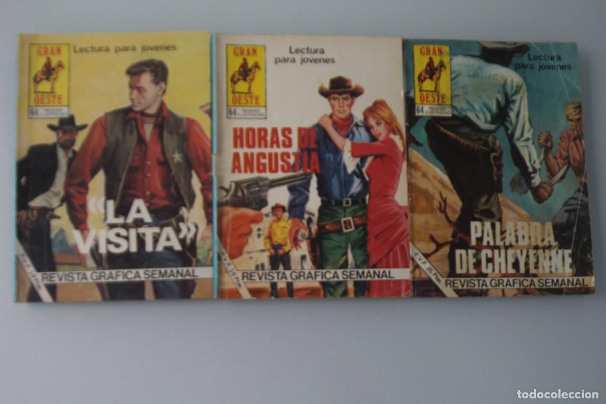Comics: GRAN OESTE N&ordm; 444-477-481 PALABRA DE CHEYENNE-HORAS DE ANGUSTIA-LA VISITA 1981 PRODUCCIONES EDITORIA