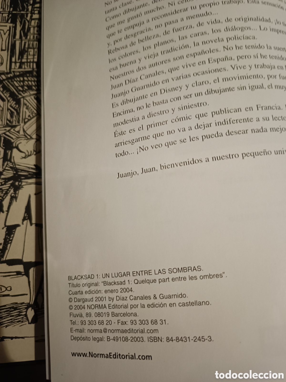 C&oacute;mics: Blacksad. Un lugar entre las sombras. Volumen 1. Norma editorial - Foto 4