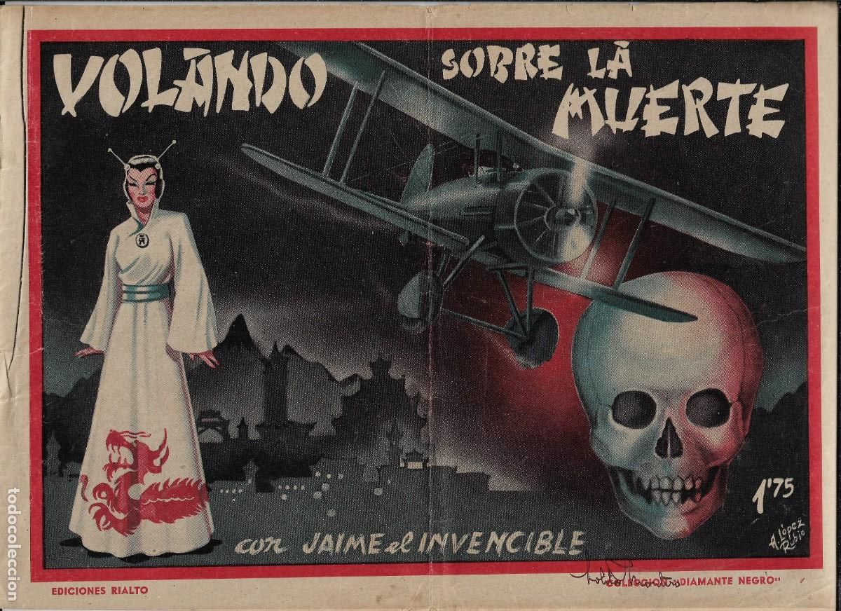 C&oacute;mics: Volando sobre la muerte con Jaime el invencible Colecci&oacute;n Diamante Negro N&ordm; 19 es Original del 1944