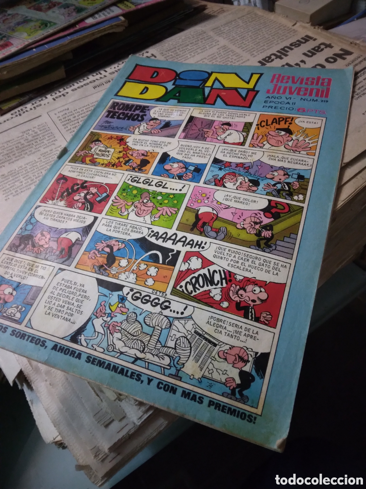C&oacute;mics: Din Dan, numero 219, 6 pesetas - Foto 1