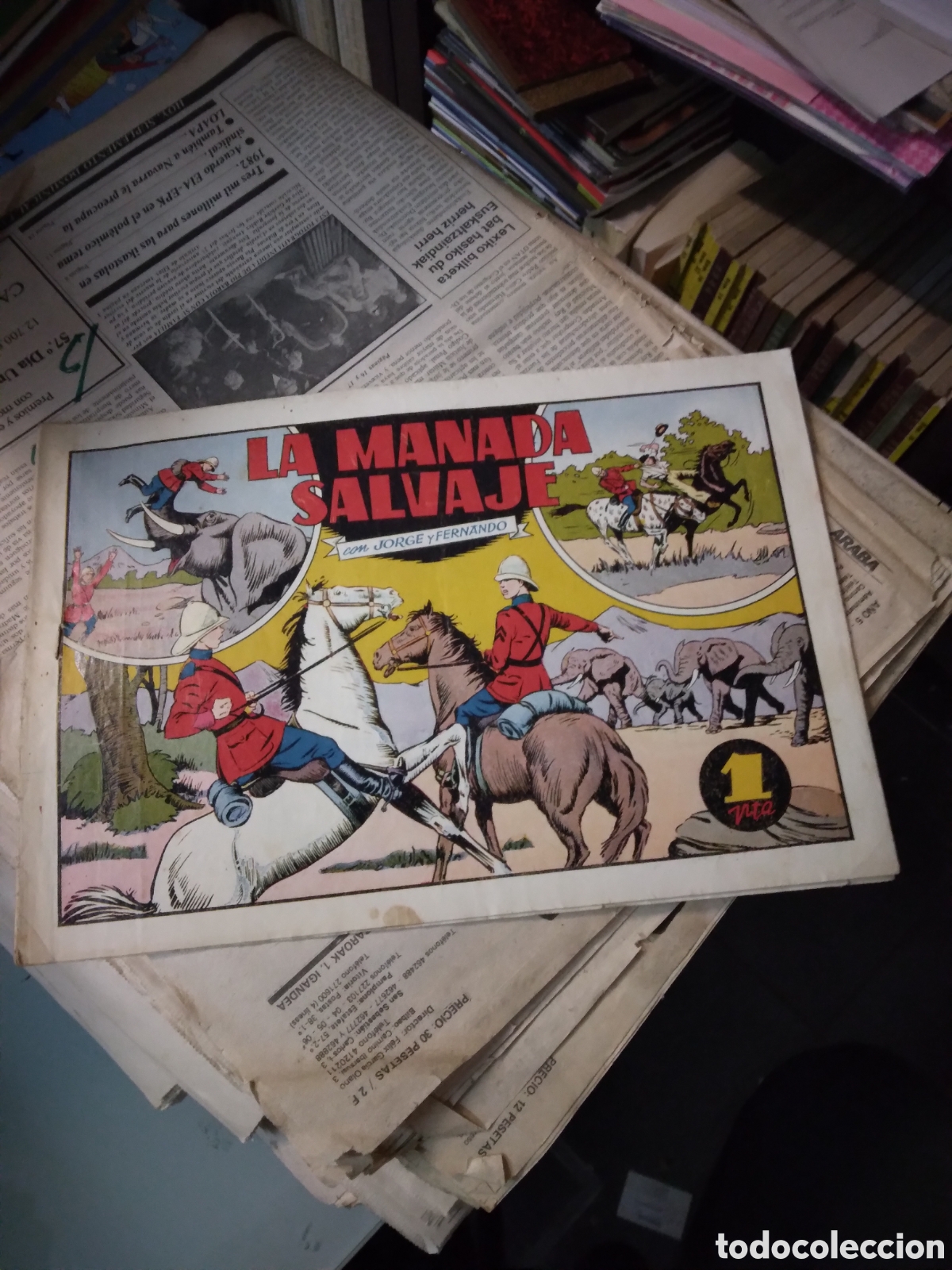 Comics: La.manada salvaje, con Jorge Fernando, 1 pesetas,Hispano Americana