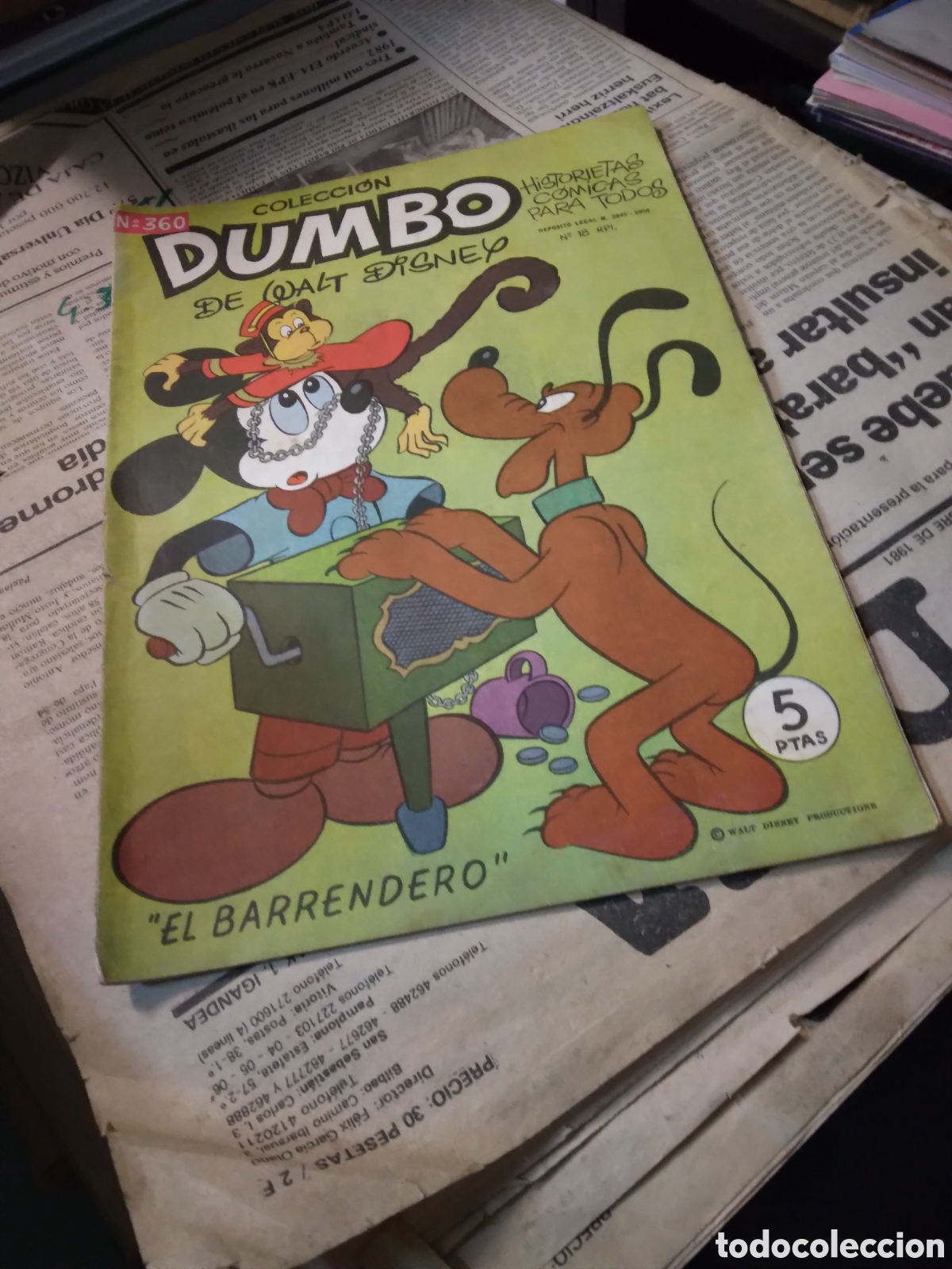 C&oacute;mics: Dumbo, 5 pesetas, numero 360 - Foto 1